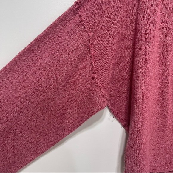 Free People We The Free Stay With Me Hacci Top Size Small in Raspberry Pink - Picture 11 of 13